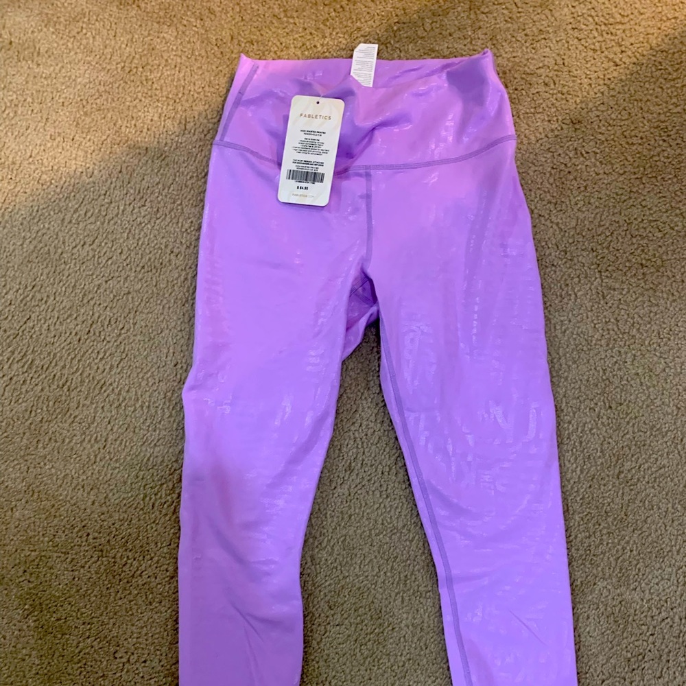 Purple powerhold fabletics 7/8 leggings